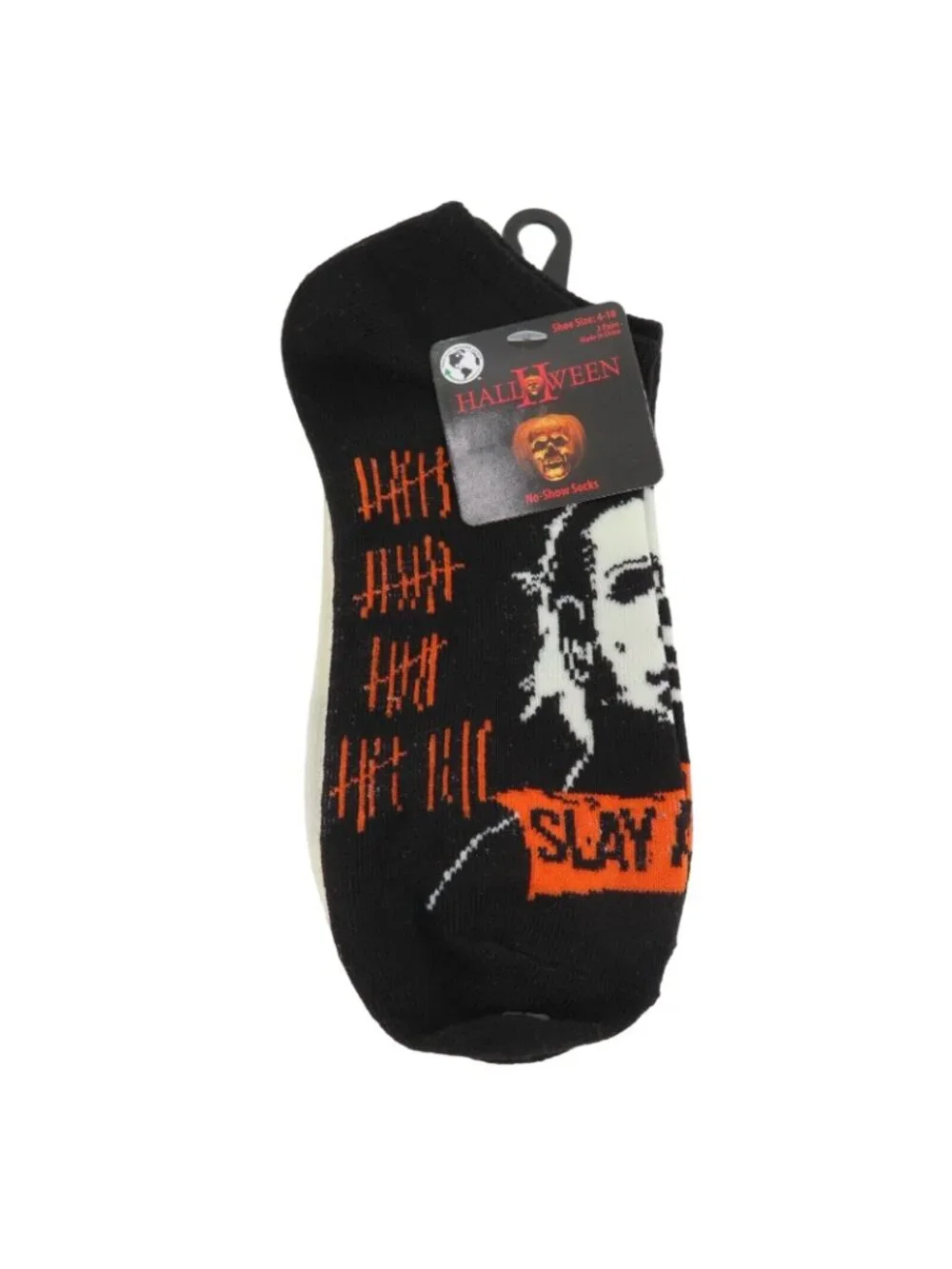 Halloween II Michael Myers Womens 4-10 No Show Socks Kill Count Horror Movie NEW